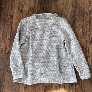 Talbots Light Gray Textured Sweatshirts